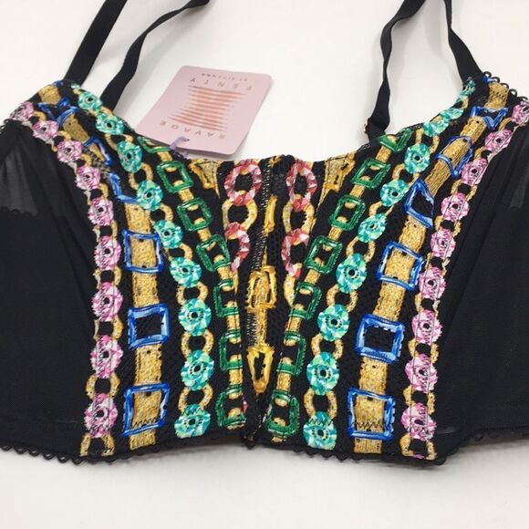 NWT Savage x Fenty by Rihanna Chained in Lace Bustier Size Large 12-14 - Picture 9 of 16